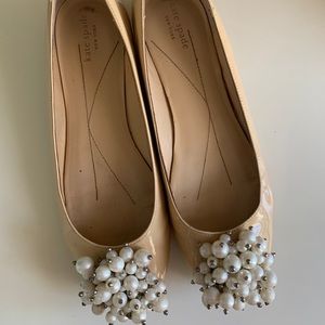 Kate Spade pearl toe flats
